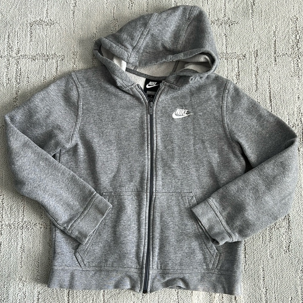 Nike Grey youth zip up hoodie